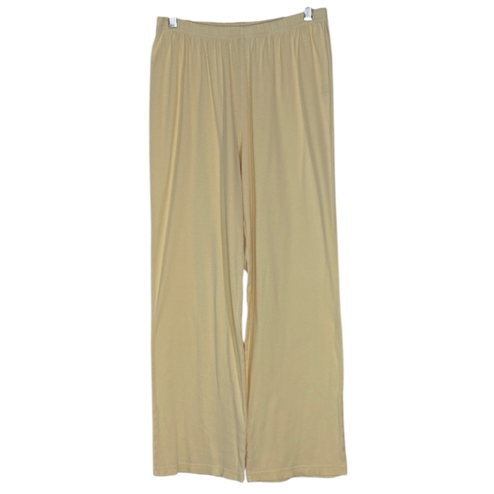 Butter Yellow Cotton Pajama Bottoms / Lounge Pants | Medium